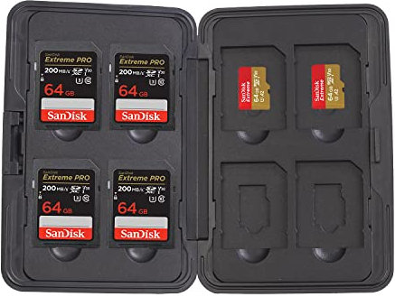 Étui pour cartes mémoire pour 8 cartes SD ou 8 cartes microSD, protection des données, organisation de cartes mémoire, stockage pour 8 cartes SD microSD, boîte de protection, étui de transport, étui