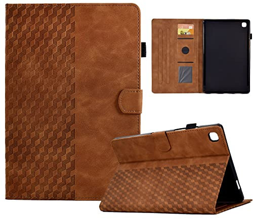 Vkooer Case for Samsung Galaxy Tab A7 Lite 8.7 inch 2021 (SM-T220/T225) Leather Folio Cover with Multi Angle Viewing Stand Card Holder Tablet Shell fit Galaxy Tab A7 Lite, Brown