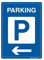 AUA SIGNALETIQUE - Panneau De Signalisation en PVC Rigide et Compact 1.5 mm. (121 x 170 mm, Direction vers Parking 2)