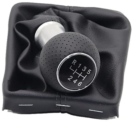 Pomo Cambio Marchas Cubierta Maletero Palanca Cambio Coche Cuero Cromado para A3 S3 8P para S-Line para Accesorios Decoración Sportback Pomo Cambio(6 Speed Set)