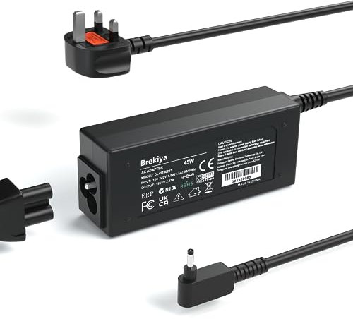 Brekiya 45W 19V 2.37A Laptop Charger for Acer Chromebook 11 13 14 15 R11 R13 CB3 CB5 CB3-431 CB3-532 Acer Swift 1 3 5 SF314-51 SF314-52 SF314-54 SF314-52GSF114-32 SF114-31 Laptop Power Adapter