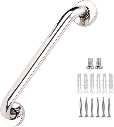 PIQIUQIU 1 Stücke 30 cm Haltegriff Edelstahl Haltegriff Dusche rutschfest für Bad Badewanne Dusche Sicherheitsgriffe für Senioren