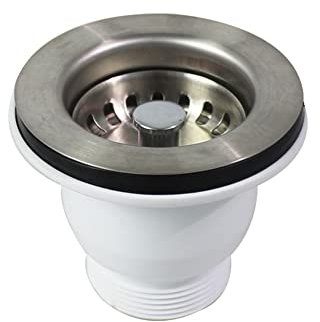 FUBESK 60mm Stainless Steel Sink Mini Basket Strainer Waste Kit 85mm Flange
