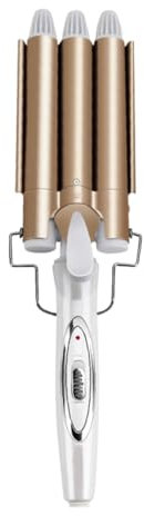 FRCOLOR Fer à Friser à 3 Barils Boucler Cheveux Taille Moyenne Chauffage Rapide Salon Coiffure Professionnel Ac220-240