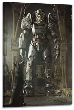Therapi Fallout 4 - Póster decorativo para pared, lienzo, póster de pared e impresión artística moderna para dormitorio familiar, 24 x 36 pulgadas (60 x 90 cm)