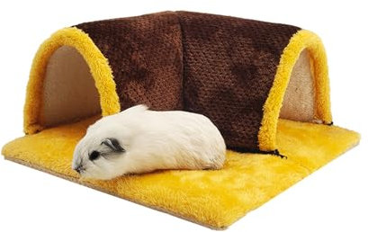 NagetierZusammenklappbar Meerschweinchen (Cavia Porcellus) Kuscheltunnel Für Kleintiere,34×34cm