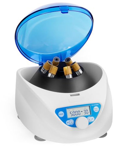 Soojook Centrifugeuse Laboratoire, 6x15mL/10mL/7mL/1.5-5ml Professionnelle Centrifugeuses PRP, 300-5000rpm max. 2600xg RCF pour Collège de Laboratoire, 220V