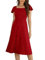 Berylove Hochzeitskleid mit Glitzer Paillettenkleid Kleid Festlich Hochzeit Pailletten BLS005 Red M