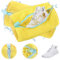2 Piezas Bolsa Lavadora Zapatillas, Bolsa Lava Zapato Máquina Lava Zapato Bolsa Zapatilla con Cremallera Oculta, para Todo Tipo de Zapatos, Amarillo