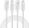 PATIKIL 19.7Ft USB to Micro USB Power Extension Cable, 2 Pack 3A Fast Charger Long Charging Cord for Security Cameras, Phone, Video Records, Electronic Equipment, White