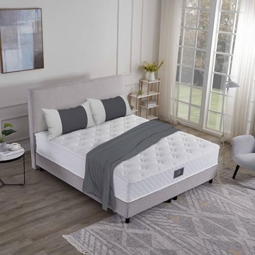 V6 Boxspringbetten 208 Bestes Preis-Leistungs-Verhältnis (Grau, 200 x 200 cm H3/H4)