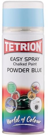 Tetrion Easy Spray Chalk Effect Powder Blue Spray Paint 400 ml Acrylic Based Spray Paint, Pack of 1