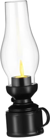 VALICLUD LED Kerosene Lampe im Retro Elektronische Öllampe für Tischdekoration Flammenlos für Wohnzimmer und Outdoor Szenen Winddicht und Platzsparend