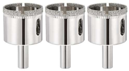 PATIKIL Glass Diamond Hole Saw 1-3/8 35mm Hollow Core Drill Bits 3pcs | Diamond Hole Cutters for Fiberglass, Tile, Porcelain, Ceramic