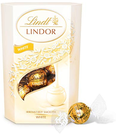 Lindt Lindor - Cornetta di cioccolato bianco, 200 g, confezione da 2