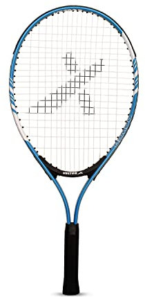 Vector X VXT-520 Strung Tennis Racquet | Color: Blue | Size: 25 Inches | Material: Aluminum | Lightweight | Strong Impact Resistance | Shock Absorption | Skill Level: Intermediate | with 3/4 Cover