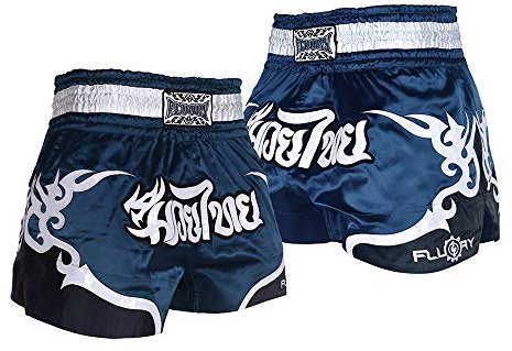 FLUORY Muay Thai Fight Shorts, MMA Shorts, Kleidung, Training, Käfigbekämpfung, Grappling, Kampfsport, Kickboxen, Shorts, Mtsf53haijulan, XL