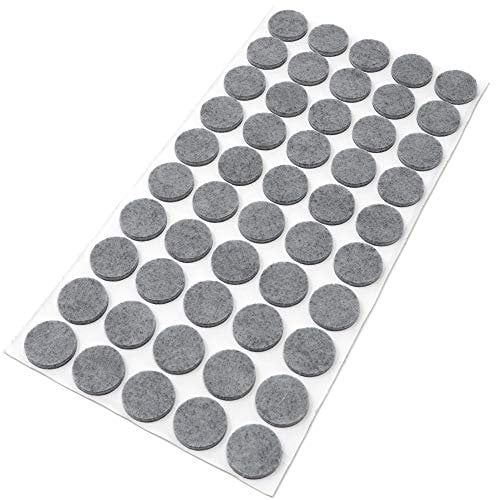Adsamm® / 50 x Selbstklebende Filzgleiter/Grau/ø 20 mm/Rund/Möbelgleiter aus Filz mit 3.5 mm Stärke/Möbel- und Bodengleiter