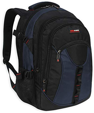 Genuine Power strong Laptop Backpack Rucksack School College Work Travel Bag-315 (Navy)