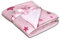 KiGATEX Babydecke Kinderwagen Decke Sterne kuschelig weich 80 x 90 cm (rosa)
