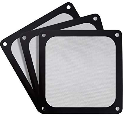 SilverStone Technology SST-FF143B-3Pk 140mm Ultra Fine Fan Filter with Magnet Cooling, Compatible with Most 140mm Fans or Vents