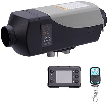 maXpeedingrods 12V 2KW Chauffage Diesel, Réchauffeur d'air Diesel stationnement Réservoir 10L avec LCD et télécommande pour voiture camions RV Croisières avec silencieux