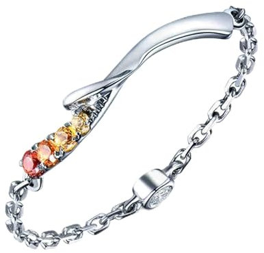 Bishilin Weißgold Ring 750 Damen Echt Kette mit Bunten Saphire 0.07ct Eheringe Weißgold Ringe Verlobung Diamant Gr. 62 (19.7)