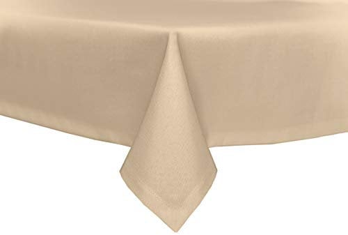 TextilDepot24 - Mantel para mesa de jardín, imitación de lino, antimanchas, repele el agua, no necesita planchado, arena, 160 x 160 cm