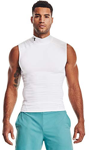 UA HG Armour Comp Mock SL - White / / Black - MD