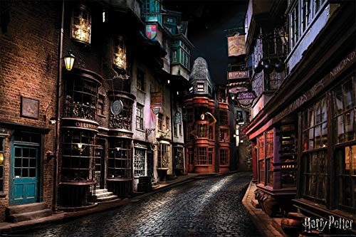 Kits de pintura de diamantes 5D para bricolaje, diseño del mundo mágico de Harry Potter, Diagon Alley, regalo, 30 x 40 cm, mosaico bordado, decoración del hogar, regalos hechos a mano