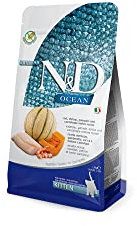 Farmina N&D Ocean Kitten Pellets Katzenfutter (Trockenfutter, mit Vitaminen und natürliche Antioxidantien, ohne Mais, Zutaten: Kabeljau, Krabben und Cantaloupe- Melone, Portionsgröße: 300 g)