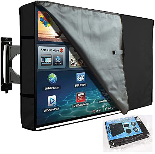 BOSKING Outdoor TV Cover 30 to 32 in with Clear Front Television Screen Protector Resistant Water Dust-Proof Covers for LCD LED Plasma TVs Sets (30-32’’)