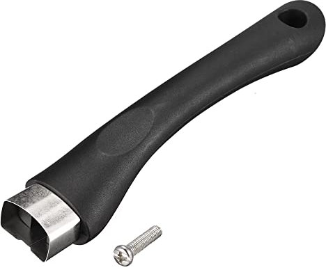 sourcing map Pan Replacement Handle Black 7.8inch with Screw Nonstick Saucepan Cookware Skillet Stainless Steel Handle