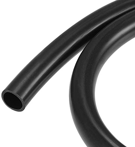 sourcing map Tubo flessibile in silicone 14 mm ID 18 mm OD 1 m nero ad alta temperatura per tubo dell'acqua tubo aria