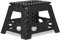 Relaxdays Sgabello Pieghevole, Sgabellino con Un Gradino e Manico, Fino a 120 kg, in Plastica, Alto 40 cm, Nero, 40 x 38,5 x 32 cm