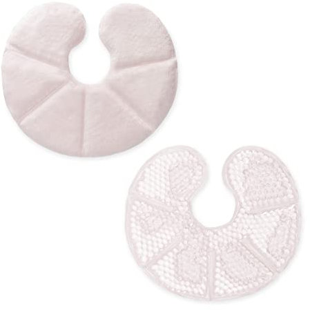 Navaris Set Coussinet Gel Allaitement - 2x Compresse Froide et Chaude pour Sein - Disque Lavable Réutilisable - Accessoire Maternité