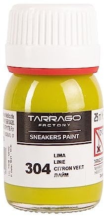 Tarrago Tinte para zapatos Lime 304, bote de 25 ml, con pincel y esponja, para piel lisa, piel sintética o lona