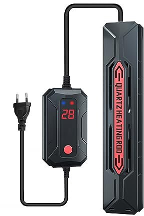 Aquarium-Heizung, 1200 W Intelligenter Nano Digitalanzeige Quarz Heizstab Aquarium mit konstanter Temperaturschutzabdeckung für unter 700L Salzwasser und Süßwasser
