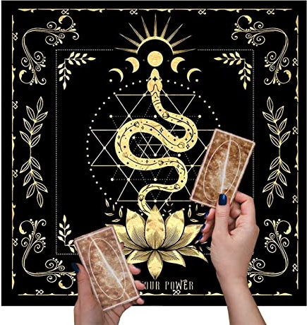 Nupaque Tarot-Kartentuch | Altar Tuch Gobelin Tischdecke - Tarot-Karten, Weissagung, spezielle Tischdecke, Hexenzubehör zum Lesen der heidnischen Astrologie, Tarot-Zubehör