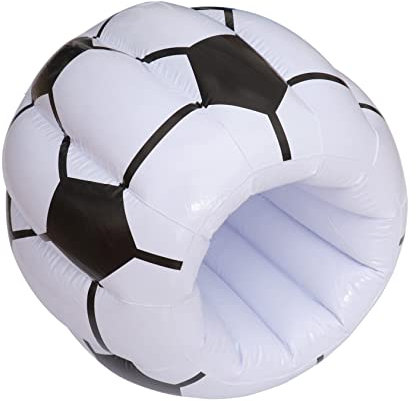 Parliky 1stk Aufblasbarer Eiskübel Fußball Eismaschine Cup Eiskübel Für Cocktailpartys Getränkekühler EIS Eimer Eiswürfeleimer Bier Eiskübel Champagnerkübel PVC Pool-Party Weiß Saft Sommer