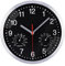 VIVILINEN 25CM Radio-controlado Reloj de Pared con Termómetro e Higrómetro Moderno Reloj Silencioso Sin Tictac Redondo Reloj de Pared Decorativo para Dormitorio Cocina Salón