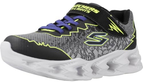 Skechers Unisex Kinder Boys Sneaker, Schwarz Gelb, 35 EU
