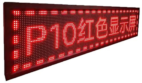 ZCX Panneau d'affichage publicitaire extérieur programmable d'intense luminosité d'affichage de message de défilement de signe de LED LED Affichage de Signe (Color : Rosso, Size : 169 * 25cm)