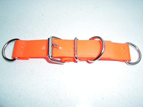 MJH BioThane Halsband Verschluss Adapter verstellbar 25mm breit versch. Farben (1, orange)