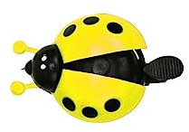 LOVIVER Campanello per Bicicletta per Bambini, Campanello per Bici per Coccinella per Bambini per Ciclismo Bicicletta Allarme clacson Accessori, Giallo