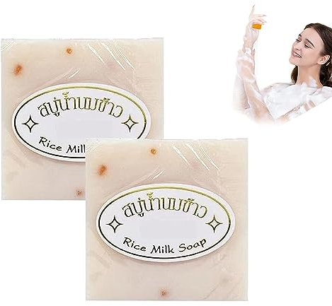 Reisaufhellungsseife, thailändische Reismilchseife, handgemachte Seife, reinigende Reisseife, handgemachte Seife Reismilchseife für Hände, Gesicht, Körper