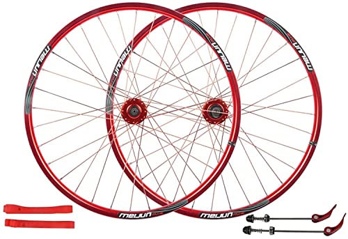 Laufradsatz 26 Mountainbike-Laufradsatz, doppellagige Leichtmetallfelge, Scheibenbremse vorne und hinten, 32 Löcher, 7, 8, 9, 10 Geschwindigkeiten, Schnellspanner, Fahrrad-Laufrad, Straßenla