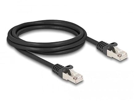 DeLOCK Kabel RJ50-Stecker auf RJ50-Stecker S/FTP, 2 m, Schwarz