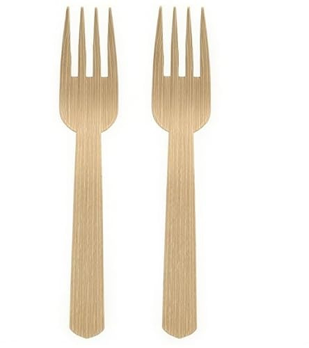 PAPSTAR 50 Gabeln, Bambus Pure 14 cm