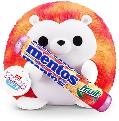 Snackles 77606J, Hedgehog (Mentos, Fruit), Series 2, großes Plüschspielzeug, Large (40 cm)